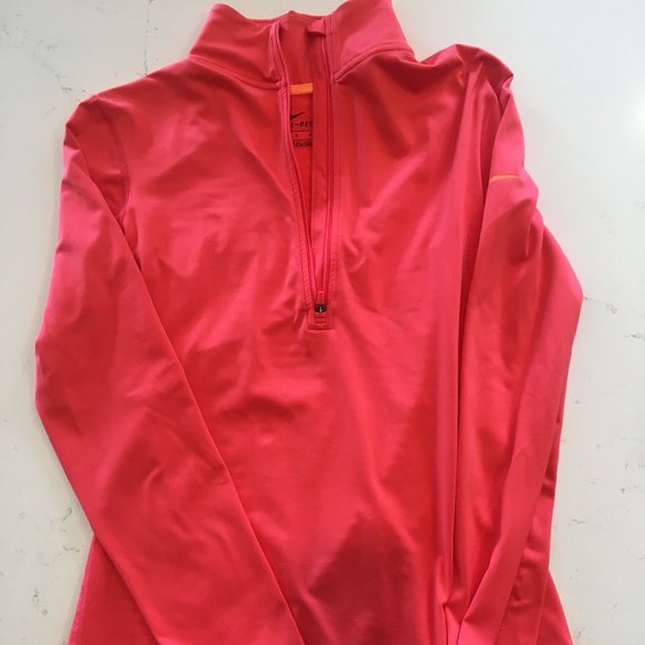 Nike Tops - Nike Pro Quarter Zip Orange - Like New